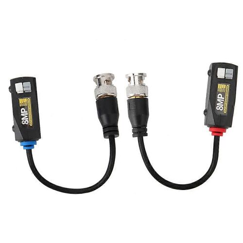 1 Paire 8MP Haute Définition Épissé Passif Balun Vidéo Push terminal Émetteur Paire Torsadée