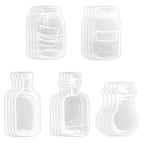 20 Pcs Transparent Fleurs Séchées Signets Maison Belle Fleur Signets Diy Fleur Séchée Marque-Page Verrerie Autocollants