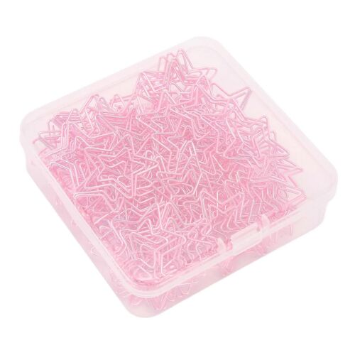 100 Pcs Trombones Mignon Forme D'étoile Métal Placage Surface Lumineuse Petits Trombones Pour Bureau École Maison