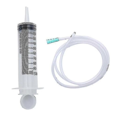 1pcs 100ml Seringue De Grande Capacité Pompe Réutilisable Mesure Avec 1m Tube Alimentation Hfmqv