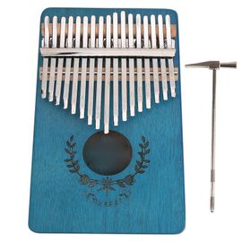 Kalimba Piano À Pouce En Acajou,Petit Instrument Portable À 17 Touches Pour Débutant,Instrument De Musique Ltk17s (Bleu)