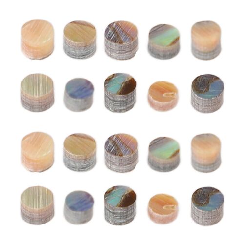 20 Pcs Touche Points Guitare Incrustation De Tonalité Marqueurs Pièces Accessoires Pour Basse Touche 3mm Gf66 Coquille De Couleur