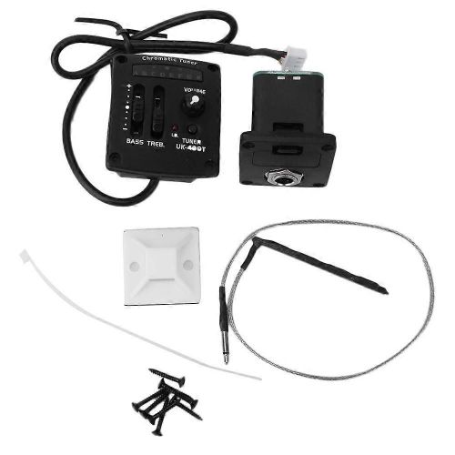 Ukulélé Pickup Câble Piézoélectrique Eq Avec Couleur Led Tuner Instruments De Musique Accessoires