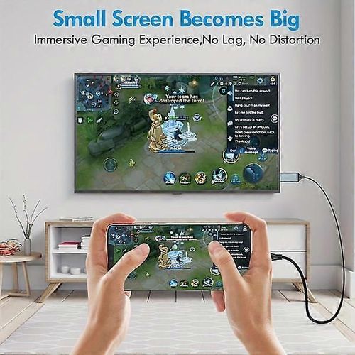 Câble adaptateur Lightning vers HDMI,câble HDMI pour iPhone vers téléviseur Compatible avec iPhone et YouTube vers TV