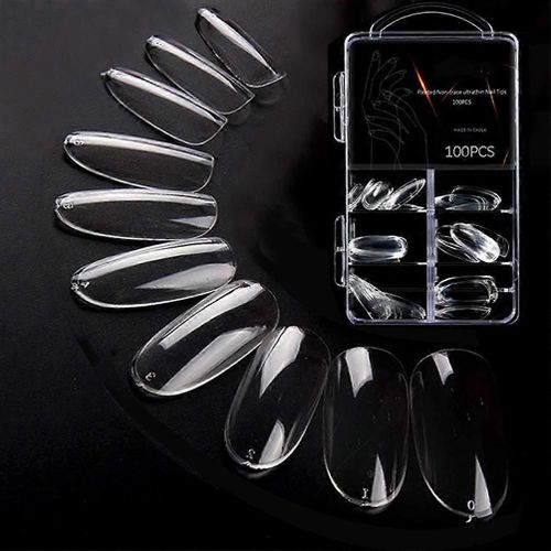 Ongles De Cercueil Longs,100pcs Faux Ongles De Ballerine À Couverture Complète 10 Tailles 