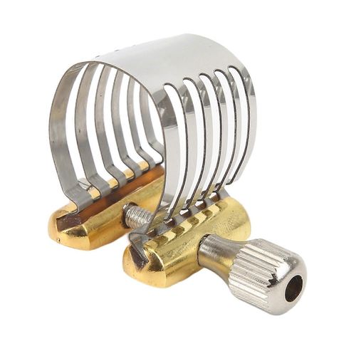 Clip D'embouchure De Saxophone Réglage De Vis En Acier Inoxydable Ligature De Saxophone Avec Boîte De Rangement