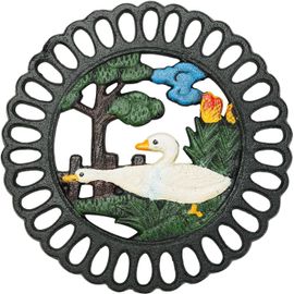 Dessous De Plat En Fonte Vintage Antidérapant, Rond, Plat