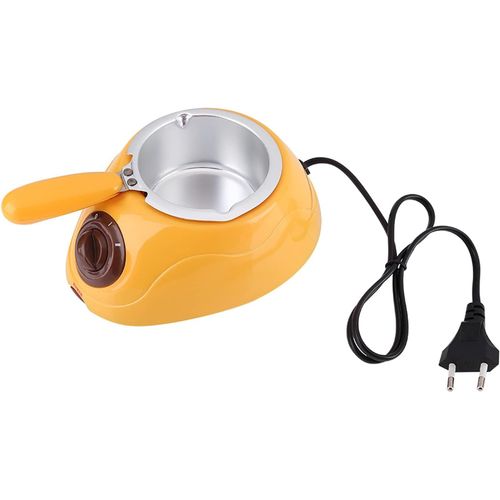 KALANKA-Ensemble à Fondue au Chocolat, Sauce au Caramel Guimauve Fromage Bonbons avec Kit D'Accessoires pour Les Fêtes d'anniversaire de Femmes et Les SoiréEs Pyjama, Jaune