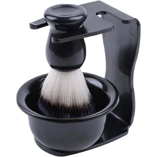 Kalanka-Blaireau De Rasage,Kit De Rasage 3 En 1 Pour Hommes Blaireau À Barbe Avec Support Support De Rasoir Et Bol De Rasage Pour Les Cadeaux De Fête Des Pères 