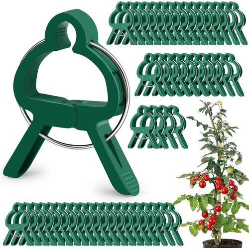 KALANKA-50 Pièces Clips pour Plantes, Clips de Support pour Plantes, Attache Tomates Clips Réutilisable