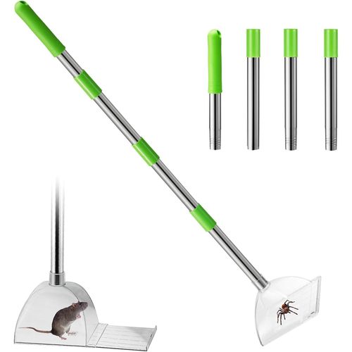 ASFASFq-Goedch Attrape Araignées: 80 CM Extra Long Attrape Insectes, Attrape Araignées Portatif, Attrape Insectes pour L'Intérieur et L'extérieur pour Attraper et Relâcher Les Araignées en Toute Sécu