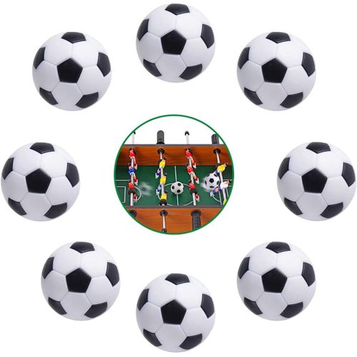 ASFASFq-Taozoey Balle de Babyfoot, Baby Foot de Table, 8 Pièces 32mm Mini Baby Foot, balles Mini de Kicker, Classique Noir et blan, balles de Rechange de Baby-Foot pour Enfants et Adultes