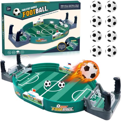ASFASFq-ZLPBAO Baby Foot, Mini Jeu de Baby-Foot avec 8 Mini-Football, Babyfoot Jouet De Table De Football pour Deux, Jeu de Football Interactif de Table Jouet pour Enfants Adultes, Enfant Cadeau de F