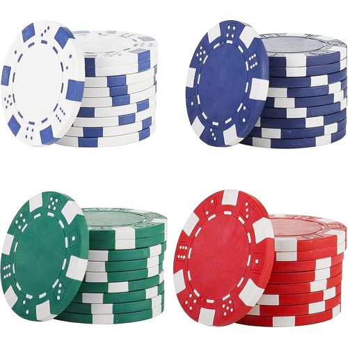 Asfasfq-Hshenjhu 40 Pièces Set De Poker,Set Jetons De Poker Abs Texas Holdem,Poker Chips Complet Ohne Valeurs Nominales Pour Soirées De Jeux,Jetons De Casinon Pour Poker,Blackjack Et Jeux De¿3 X 3x 0