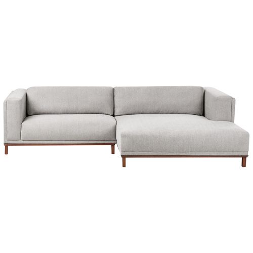 Canapé D'angle 4 Places Veng Tissu Gris