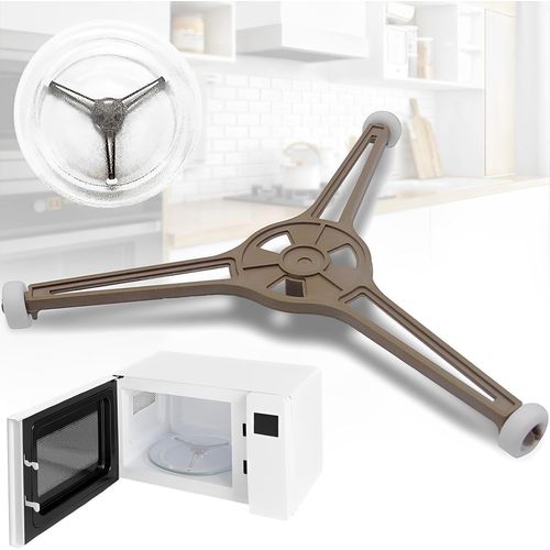 Porte Plateau À Micro Ondes Support,Supports Triangulaires Universels De Four à Micro-Ondes,Support De Plateau Tournant Pour Micro-Ondes à 3 Roulettes,Pour 24,5cm À Micro Ondes Châssis Plat
