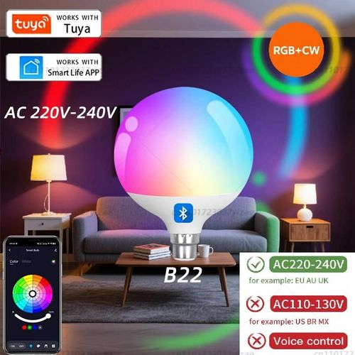 Lugh-Ampoule Dragon Ball Intelligente Bluetooth Tuya,220v,Lampes Led,Base 9w,Rgbcw,Application Smart Life,Couleur Changeante,Synchronisation Musicale,Contrôle De Groupe