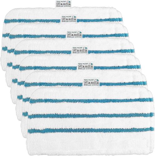 6 Remplacement Lingettes s Microfibre pour Black+Decker Balai Vapeur Steam Mop FSM1600 FSMH1621 FSM1630 FSM1616 FSMH13E5 FSM1321 FSM1605 Alternative FSMP20