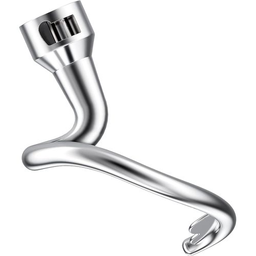 ASFASFq-Crochet Pétrisseur pour Kitchenaid, Aikeec Acier Inoxydable Crochet Pétrisseur Accessoires pour Kitchenaid Artisan K45DH Batteur sur socle à tête inclinable 4,5/5 pintes K45 K45SS KSM75 KSM95