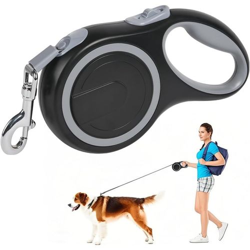 Laisse Chien Rétractable, 5 M Laisse Chien Enrouleur Nylon, 360 ° Sans Enchevêtrement, Système De Guidage Perfectionné, Laisse Rétractable Pour Chiens Jusqu'à 20kg Pour Formation Marche