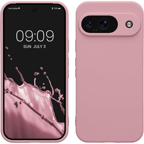 JGD-Housse Compatible avec Google Pixel 9 Coque - Housse de téléphone en TPU avec Protection Appareil Photo - Rose Ancien