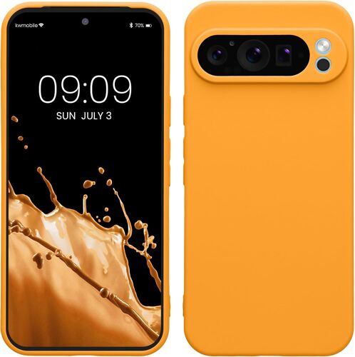 Housse Compatible avec Google Pixel 9 Pro XL Coque-Housse de téléphone en TPU avec Protection Appareil Photo-Orange fruitée