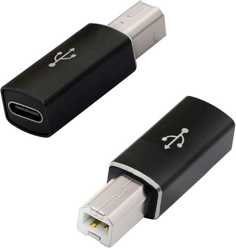 2Pcs Usb C Vers Usb B Midi Adaptateur,Type C Femelle Vers Usb 2.0 Imprimante Mâle Aluminium Shell Convertisseur Pour Connecter Des Appareils De Type-C Aux Pianos Électriques,Imprim[SHU08319]