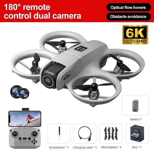 Ore-Nouveau Mini Drone Pliable Gt3 Avec Lumières,Photographie Aérienne 8k,Positionnement Du Flux Optique 360 ° Drone Hélicoptère Pour Éviter Les Obstacles-Gt3 6k 1battery--Générique