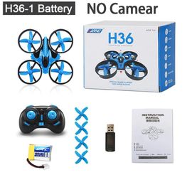 ore-JJRC-Drone télécommandé H36/H36F 1:20,3 modes,2.4G,quadrirotor,bateau,hélicoptère,UAV,RC,lumière,jouets pour enfants,cadeau pour enfants-H36-Blue-