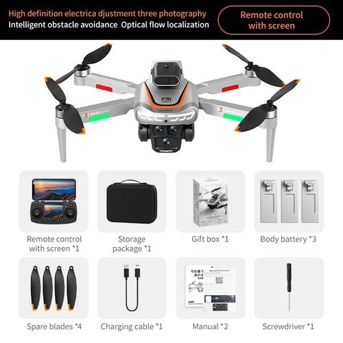 Ore-Meilleur Cadeau : Nouveau Drone Gps M3 2025 - 8k Hd,360 ° Triple Caméras,Wifi 5g,Moteurs Sans Balais,Évitement D'obstacles,Quadrirotor Pliable-2.4-Inch Display 3b--Générique