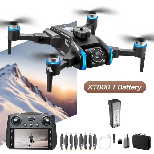Ore-Xt808 Pro Max Gps Drone Professionnel 720p Hd Flux De Lumière Caméra Aérienne 5g Brosse Évitant D'obstacles Grand Écran Mavic Mini Drone-Black--Générique