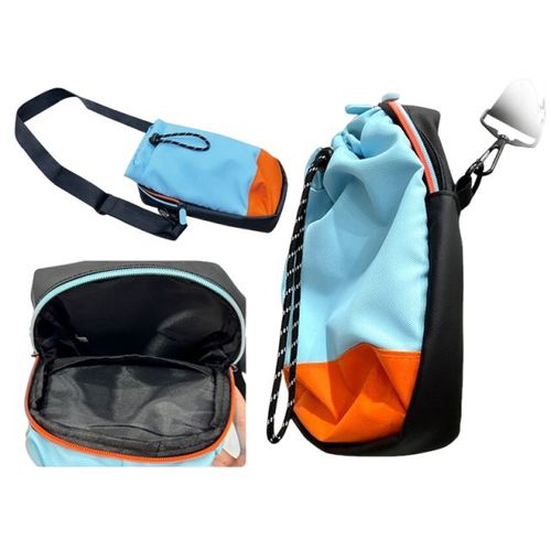 Compatible Switch2 / Iplay Sac De Rangement À Bandoulière Double Compartiment À Double Fermeture Éclair /  Orange/Bleu