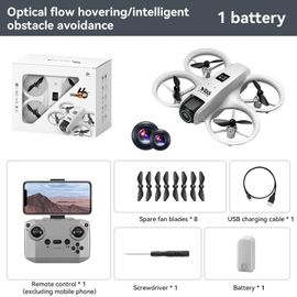 Ore-Xiaomi V66 Mini Drone 8k Profession Hd Caméra Grand Angle Wifi Fpv Rc Dron Hauteur Garder Hélicoptère Pliable Quadrirotor Enfants Jouets-Grey Dual 4k--Générique