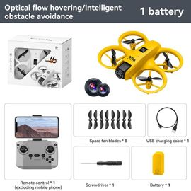 Ore-Xiaomi V66 Mini Drone 8k Profession Hd Caméra Grand Angle Wifi Fpv Rc Dron Hauteur Garder Hélicoptère Pliable Quadrirotor Enfants Jouets-Yellow Dual 4k--Générique