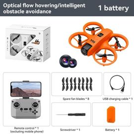 Ore-Xiaomi V66 Mini Drone 8k Profession Hd Caméra Grand Angle Wifi Fpv Rc Dron Hauteur Garder Hélicoptère Pliable Quadrirotor Enfants Jouets-Orange Dual 4k--Générique