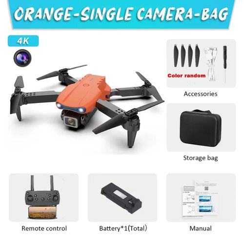 Ore-Drone Professionnel Hd E99pro 4k Double Wifi Fpv Quadrirotor Avion Avec Évitement D'obstacles Pour Caméra De Drone De Photographie Aérienne-Orange-Sc-4k-1b--Générique
