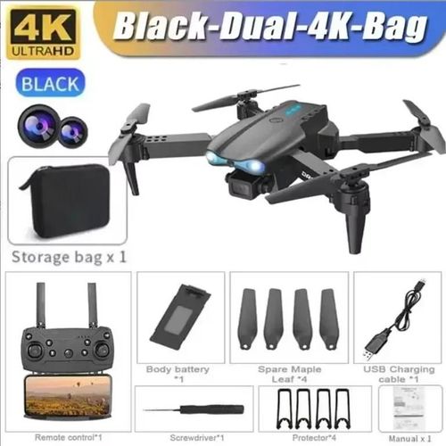 Ore-Drone Professionnel Hd E99pro 4k Double Wifi Fpv Quadrirotor Avion Avec Évitement D'obstacles Pour Caméra De Drone De Photographie Aérienne-E99-Dual-4k-Bag--Générique