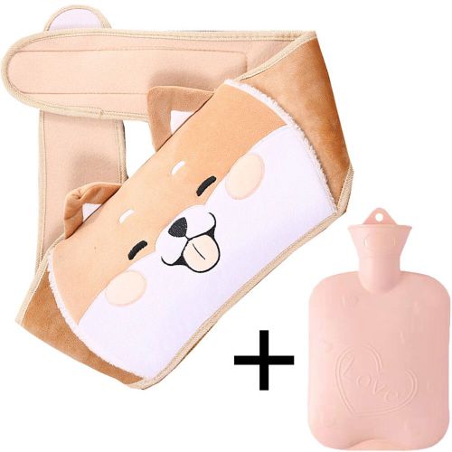 Bouillotte En Peluche Avec Couverture De Taille,Chauffe-Mains En,Sac À Eau Chaude Pour Ventre,Wskins Abdominaux,Animal Mignon,Ceinture D'hiver,1000ml - Type Light Brown
