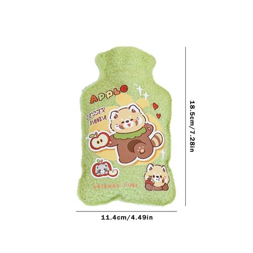 Bouillotte Réutilisable Remplie D'eau Pour Temps Froid,Chauffe-Mains Et Pieds,Motif Animal De Dessin,Équipement D'hiver - Type Apple Red Panda