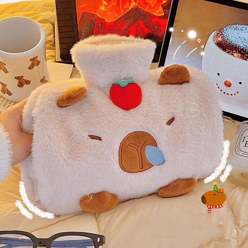 Sac Bouillotte Kawaii Pour Femme,Peluche,Caoutchouc,Main,Ventre,Pied,Corps,Chaud,Cadeau,Mignon,Isolant,Période,Oto - Type Beige
