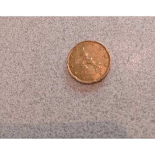 Pièce De 20 Centimes Italie , Mac, Rare 2002, L'Homme En Mouvement