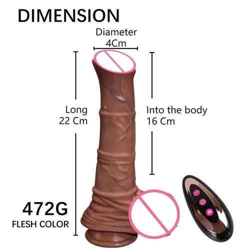Balançoire Télescopique,Vibration Avec Ventouse,Pénis Chauffant,Gode Réaliste,Télécommande,Jouet Sexuel,Masturbateur Pour Femmes - Type Horsecock Electric