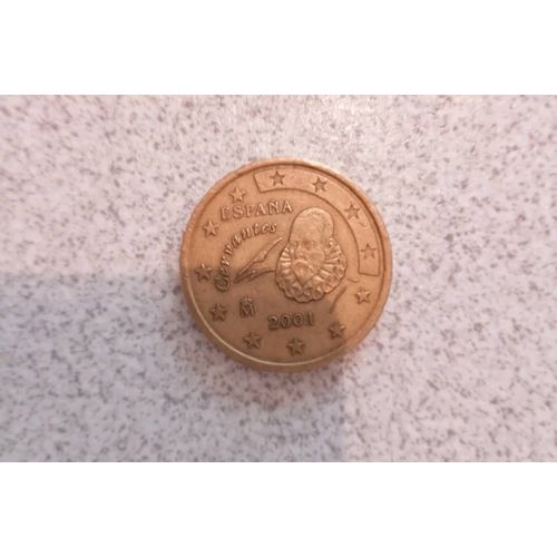 Pièce De 50 Cent Centimes Euro Espagne 2001