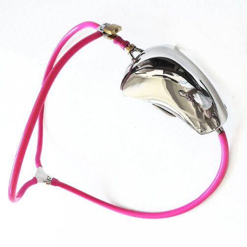 Ceinture De Déflecteur De Chasteté En Silicone Pour Homme,En Acier Inoxydable,Culotte,Bouchon Anal,Trou Pour Les Fesses,Bdsm,Soutien-Gorge De Retenue,Sous-Vê - Type Pink-No Hole Plug-Waist 90-120cm