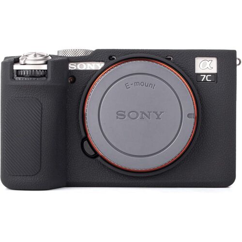 Housse en Silicone Appareil Photo pour Sony A7C II/Alpha 7C II/A7CM2/A7C2 de Protection Housse Ultra Fine en Caoutchouc Housse pour A7CM II étui de Protection Anti-Rayures Fin-Noir