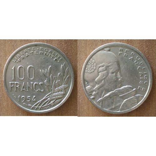 France 100 Francs 1954 B Cochet Piece Franc