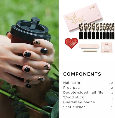 Autocollant Ongle Gel Uv - 20 Pcs Stickers Ongles - Faux Ongles En Gel Uv Semi Durci, Extra Long 14 Jours Brillante Et Durable French Nail Art, Cadeau Anniversaire Femme, Golden Leaves 