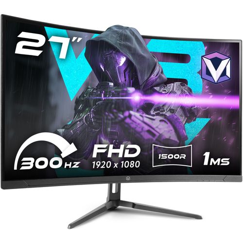 Vibox 27 Pouces, 300Hz Incurvé Écran Gamer - FHD 1080p Résolution, 1ms, Adaptive Sync, Dalle VA, HDMI & DisplayPort