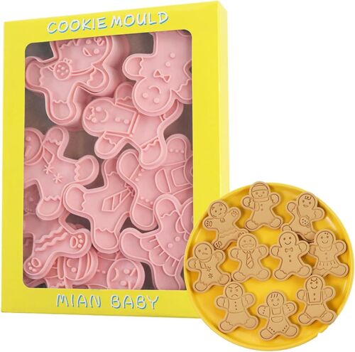 Lot De 10 Emporte-Pièces En Forme De Bonhomme En Pain D'épices En Plastique Pour Décoration De Fête De Noël