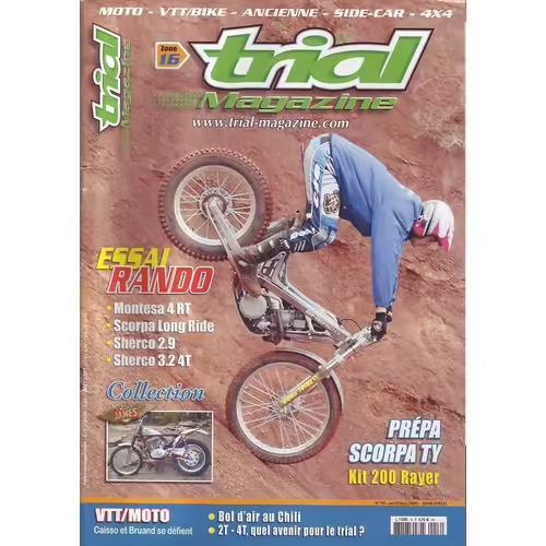 Trial Magazine 16 De 2005 Montesa Cota 4rt,Scorpa 250 Long Ride,Sherco 3.2,2.9,Tys 200,Croisiere Blanche,Berlatier,James